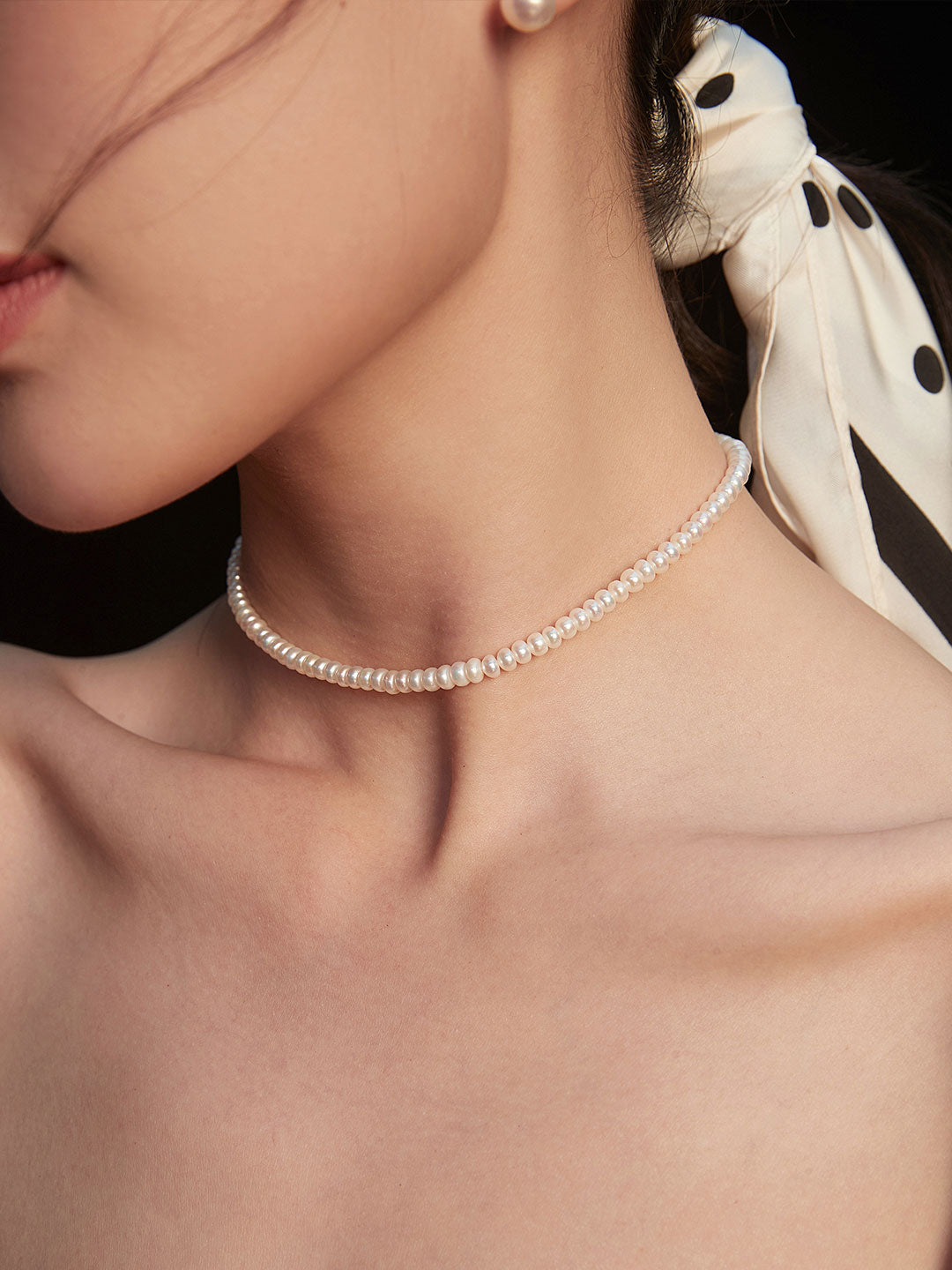 Elegant Ultra-Thin Pearl Necklace