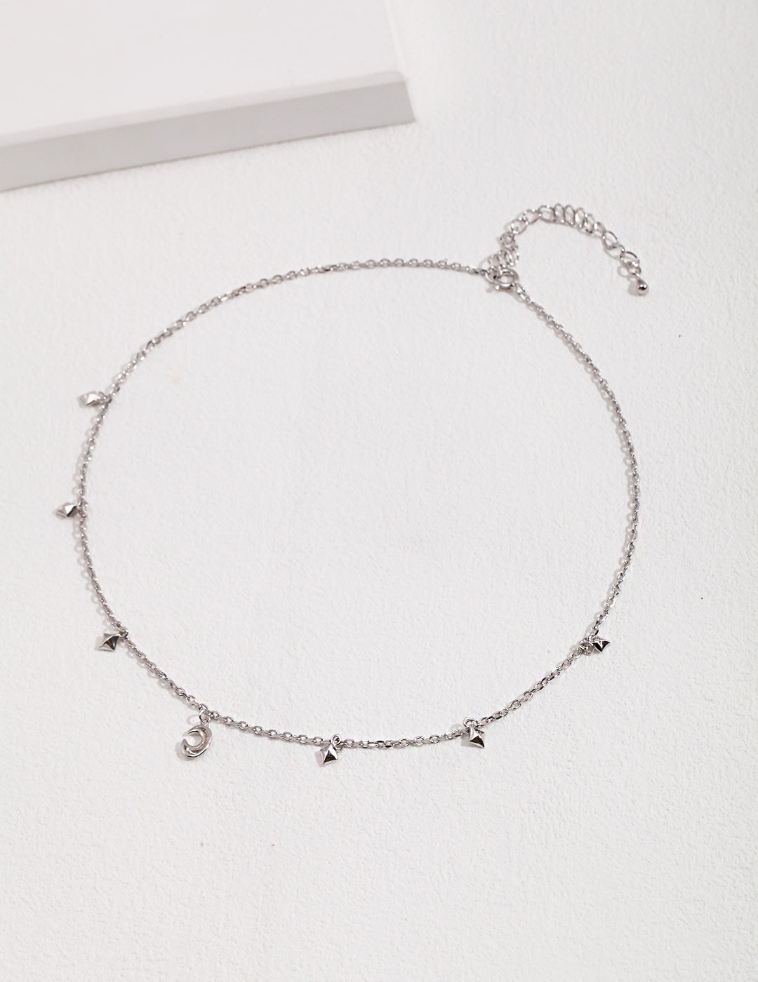 Chic Sterling Silver Necklace with Star and Moon Accents