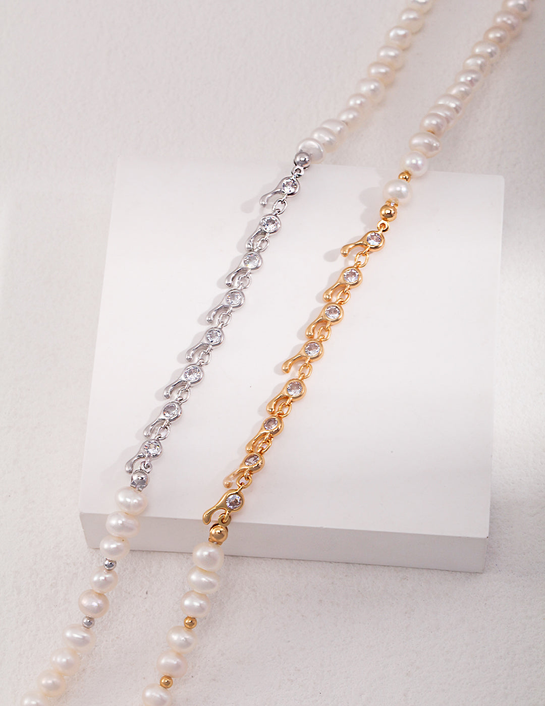 Branches: Elegant Small Potato Pearl and Sterling Silver Necklace