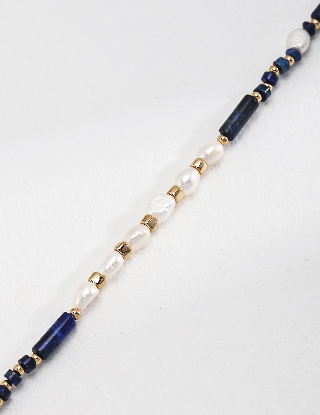 Boundless: Neutral Lapis Lazuli and Pearl Sterling Silver Necklace