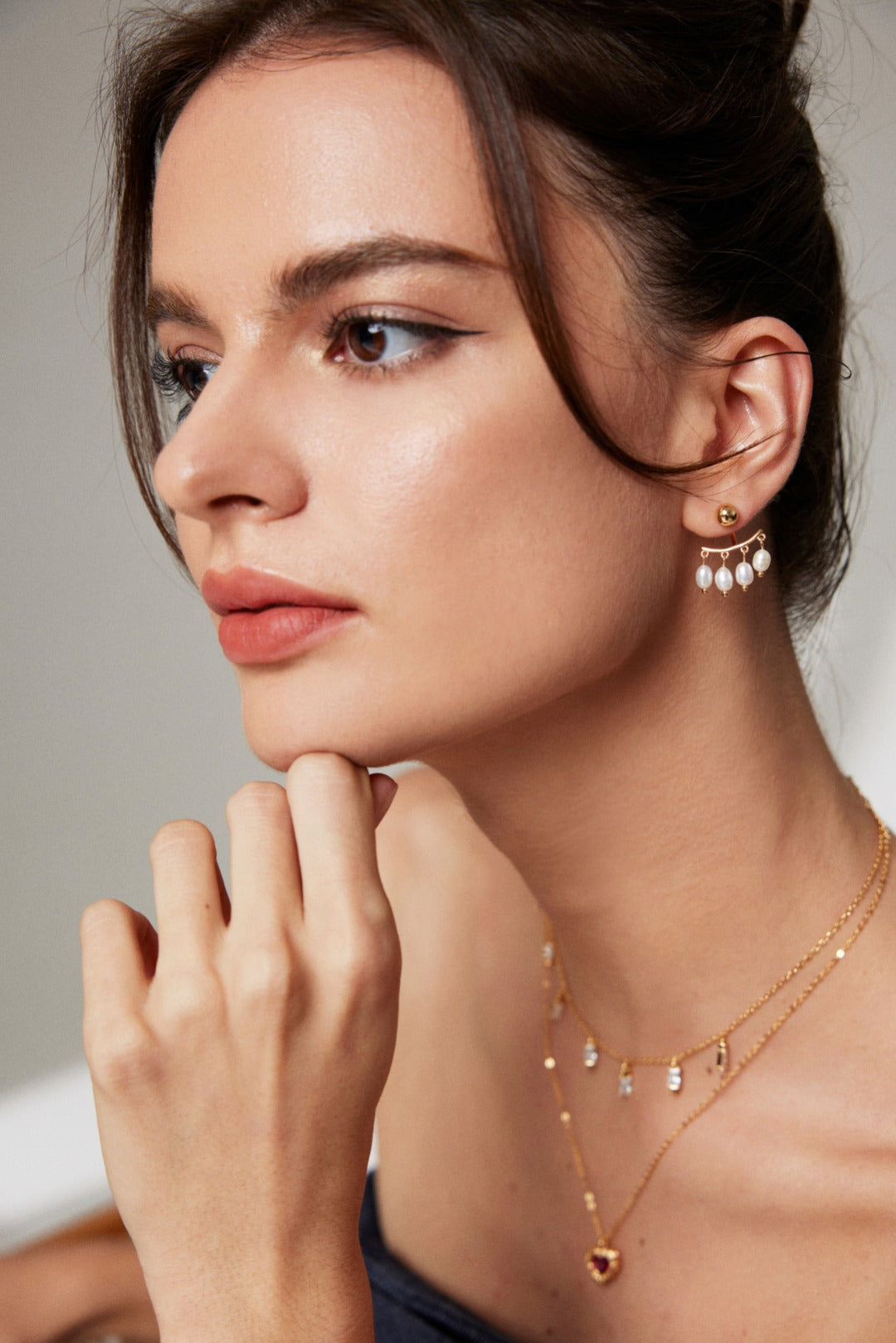 Sun-Kissed Elegance: Chic Pearl and Sterling Silver Earrings