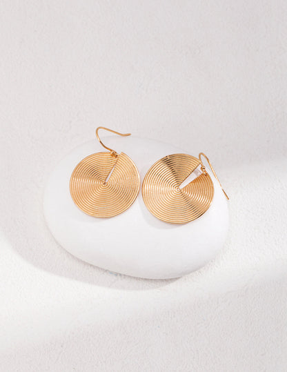 Exquisite Gold Spiral Earrings