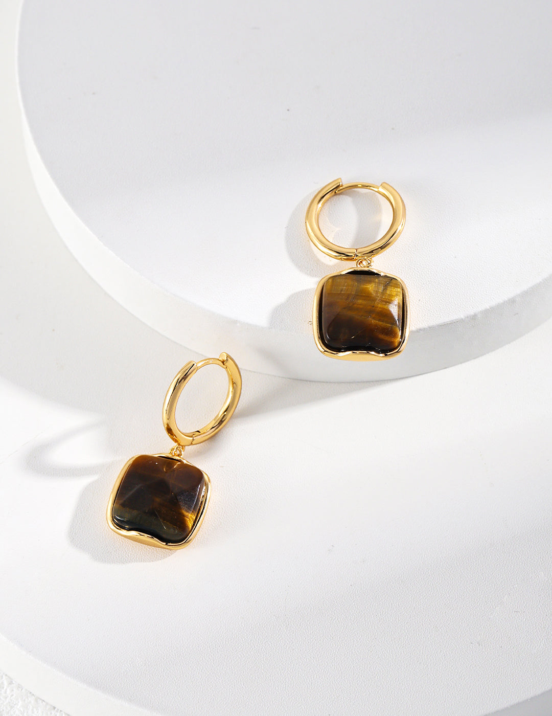 Deep Hope: Vintage Sterling Silver Tiger Eye Earrings