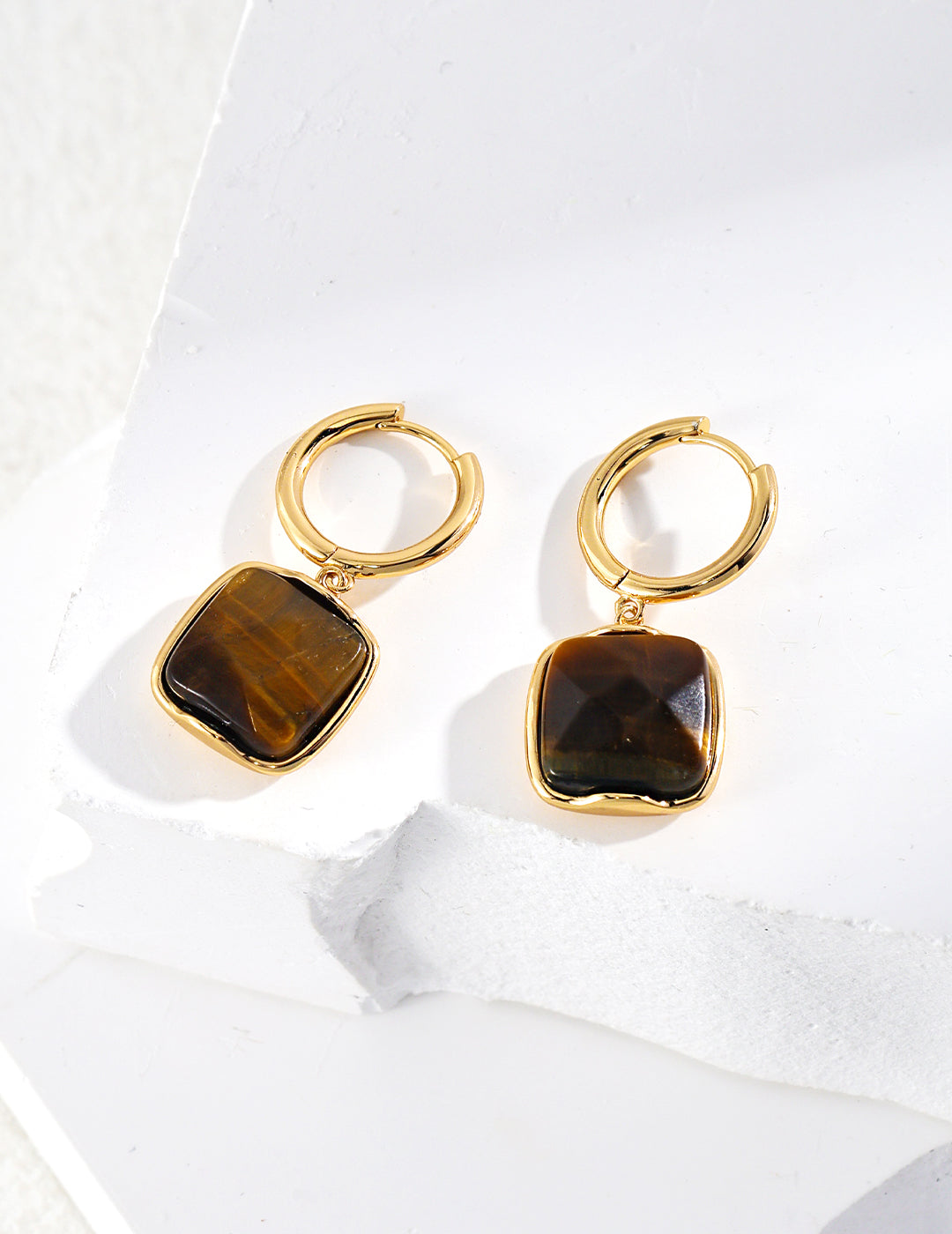 Deep Hope: Vintage Sterling Silver Tiger Eye Earrings