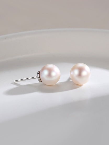 Finest Natural Pearl and Sterling Silver Earrings