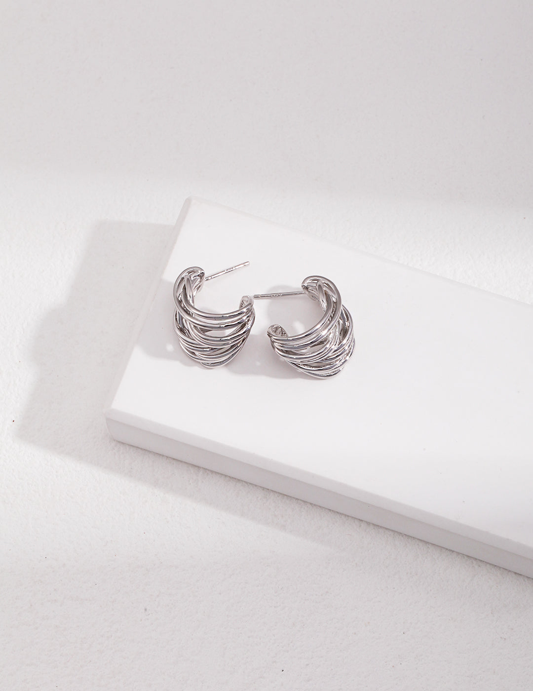 Alluring Sterling Silver Storyline Earrings