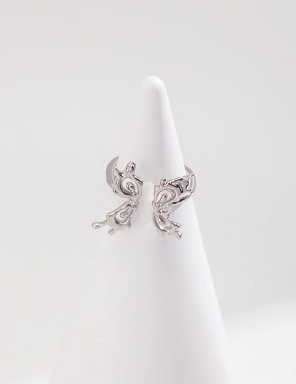 Free Spirit Butterfly Wing Silver Ring