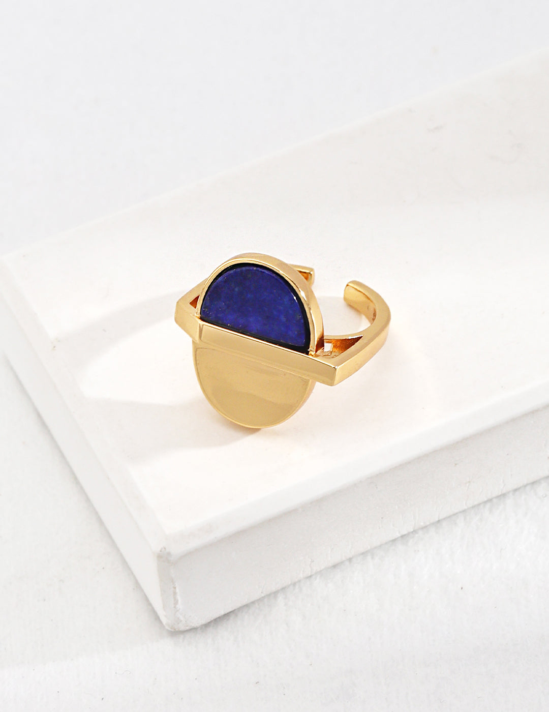 Moonlit Fusion Lapis and Sterling Silver Ring