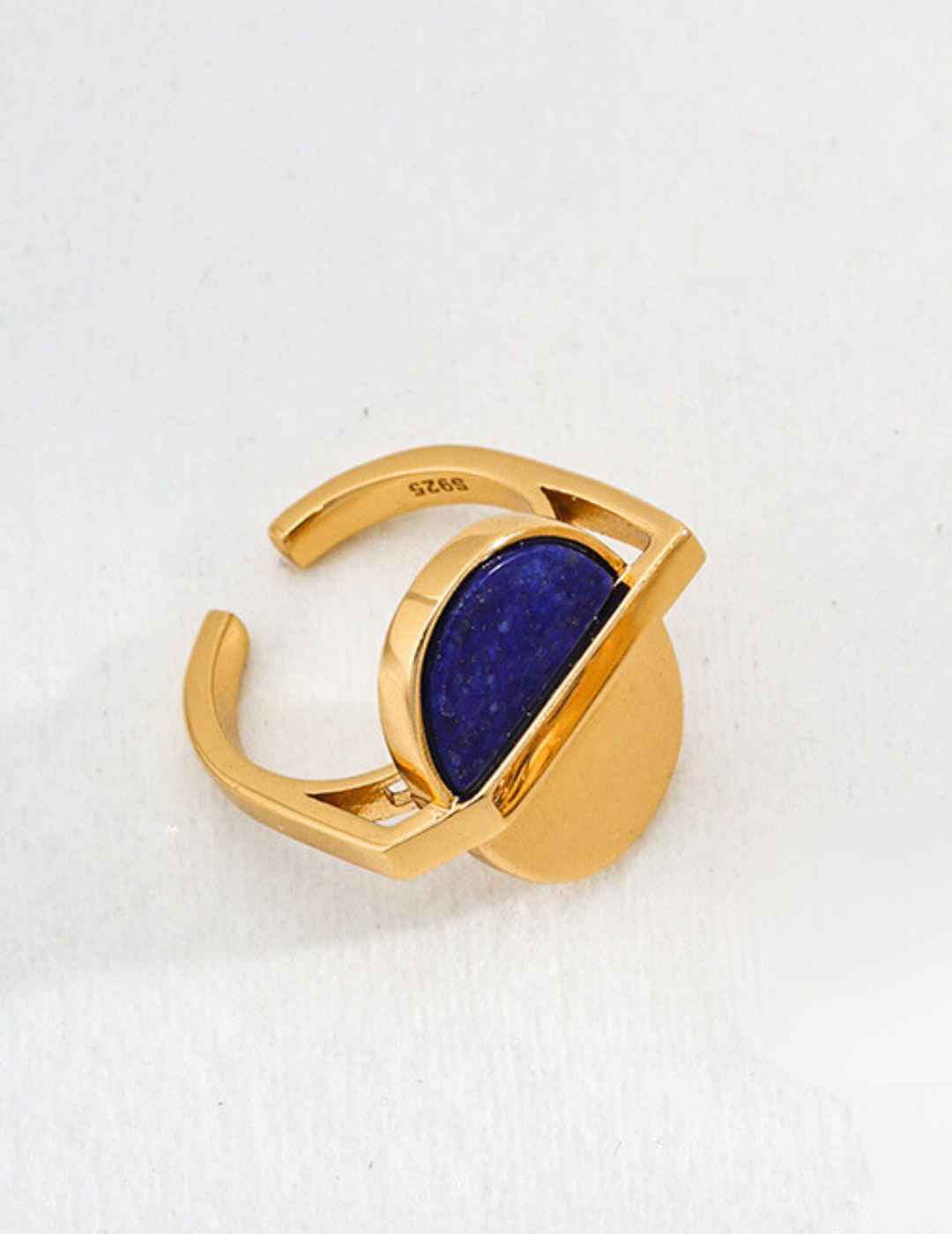 Moonlit Fusion Lapis and Sterling Silver Ring