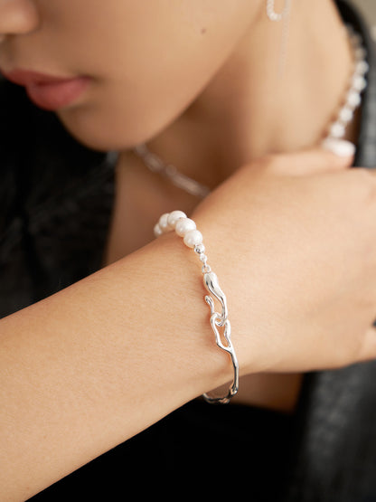 Pearl Stream Sterling Silver Bracelet