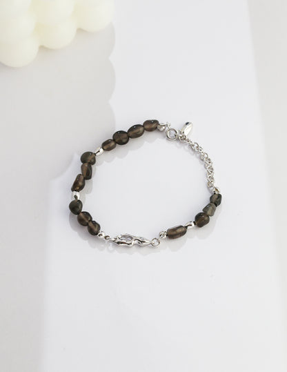 Mystic Tea Crystal Sterling Silver Bracelet