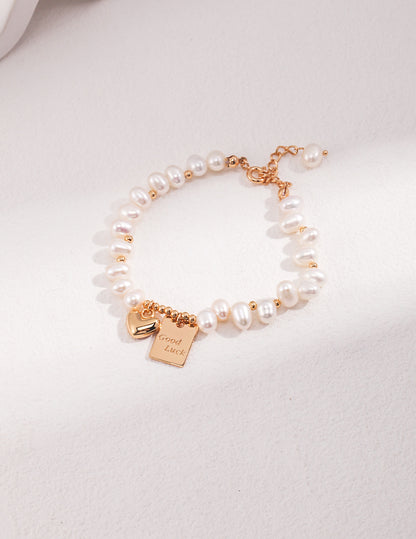 Lucky Charm Pearl Bracelet