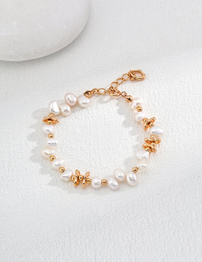 Natural Radiance Scattered Pearl Bracelet