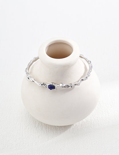 Tranquil Lapis Lazuli Sterling Silver Bracelet