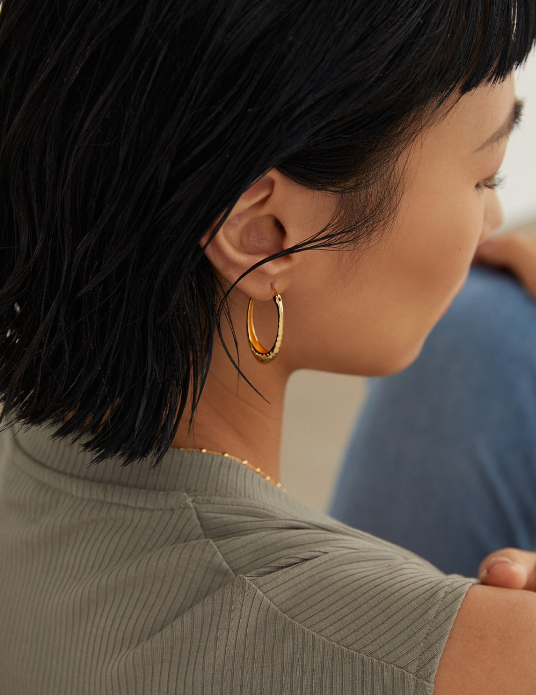 Chic Minimalist Sterling Silver Hoop Earrings