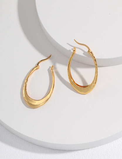 Chic Minimalist Sterling Silver Hoop Earrings