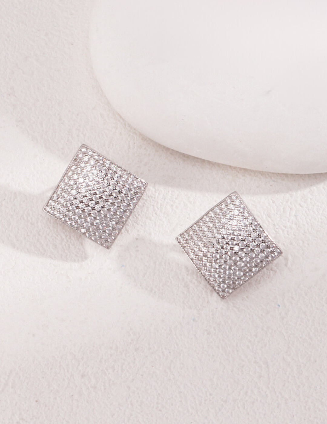 Party Queen: Luxury Zircon-Embedded Sterling Silver Diagonal Earrings