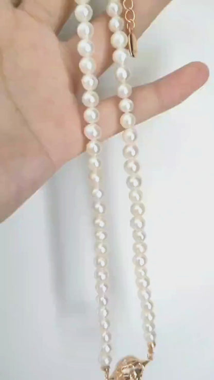 Pearl Blossom Sterling Silver Necklace